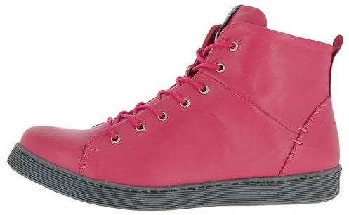 Andrea Conti Baskets Montantes pour Femme, Rose Vif, Anthracite, 40 EU