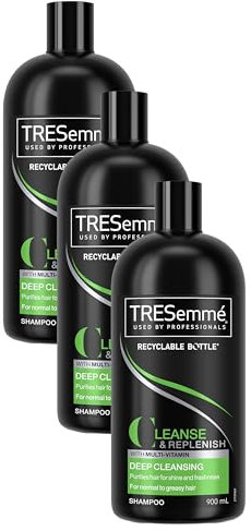 TRESemmé Replenish & Cleanse Shampoo with vitamin C for greasy hair 900 ml (Pack of 3)
