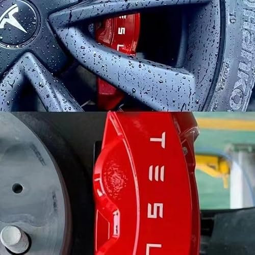 Hicsticayt Stickers for Brake Caliper White Compatible with Tesla Brakes TBS80 (weiß)