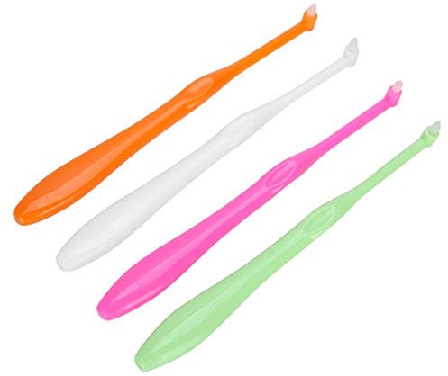 Verdant Touch Kieferorthopädische Zahnbürste, kiefergerechte Zahnbürste, 4 Stück, weiche kleine Zahnzwischenraumreiniger für Zahnseide Reinigung