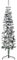 Schlanke Weihnachtsbaum mit Weißem Schnee, Künstlicher Halber Weihnachtsbaum mit beflocktem Schnee 150cm aus PVC Material Realistisch Christbaum Schmal mit Metallständer