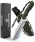 DRACHENADER Coltello da cintura a lama fissa B-ER-TANTO POINT, lunga 13 cm, acciaio 5Cr14MoV, coltello da sopravvivenza outdoor, con fodero in Kydex, lama bianca