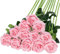 12 Pezzi Fiori Finti per Decorazioni Fiori Finti 51*7cm Realisticamente Morbido con Foglie e Stelo Regolabile,Fiori Artificiali per Matrimoni,Bouquet,Feste,Decorazioni per la Casa(Rosa chiaro)