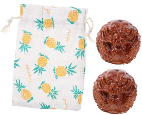 WATIIFUFU 1 Paio Palla Da Massaggio Palline Da Massaggio Portatili Di Mano Convenienti Palline Rotolanti a Mano Palline Da Allenamento Palloni Portatili Di Baoding Di Legno