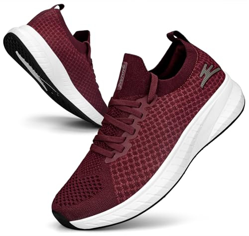 Puweco Damen Sportschuhe Laufschuhe Turnschuhe Sneaker Freizeit Straßenlaufschuhe Leichtgewichts Atmungsaktiv Fashion Walkingschuh