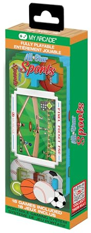 All Star Sports Pixel Player: Offiziell Lizenziertes All Star Sports Videospiel, tragbare Schlüsselanhänger-Arcade, Spiele für Kinder und Erwachsene