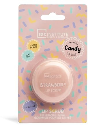 IDC Institute – Zuckerpeeling für Lippen Candy – Weiches Peeling und Geschmacksrichtungen – zufällige Modelle Erdbeere, Marshmallow, Blaubeere – Glatte und weiche Lippen – für Damen – 1 Stück