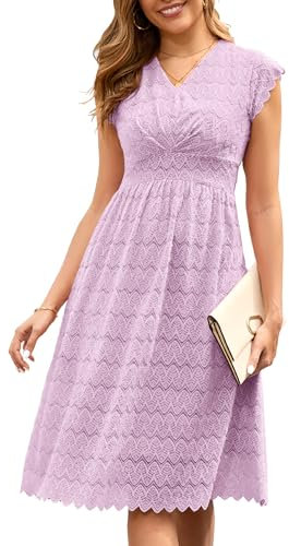 Wedtrend Cocktailkleider für Damen, Brautmutterkleid, Spitze, formelle Kleider, Heimkehrkleider für Teenager, Lavendel, X-Groß