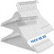 Mundo Home 20X Perchas Madera Blanca Maciza para Ropa - Perchas de Madera con Gancho Giratorio 360º - Perchas Ropa para Pantalones, Camisa, Traje, Vestidos - Colgadores Antideslizantes