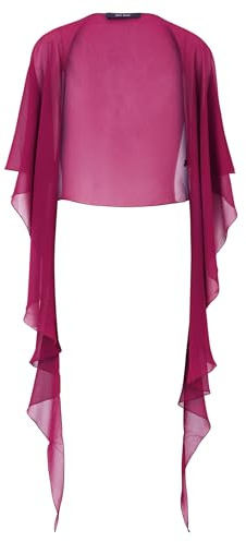 Vera Mont Damen Chiffonstola mit Volant S, Sweet Berry