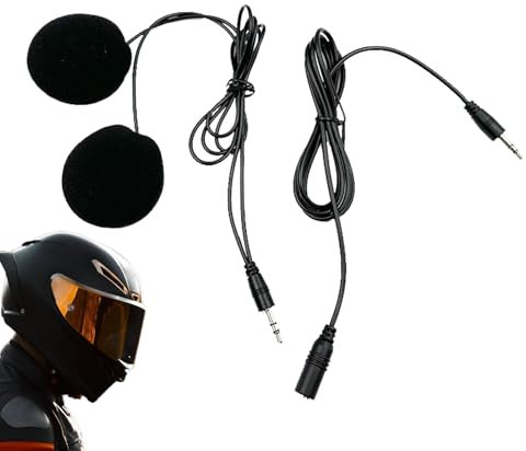 Helmet Speaker Headset, Stereo Audio Sports Gear, Wireless Communication Sound System, Lightweight Music Earpiece for Ski, Cycling, Snowmobile, Mountain, Sport Bike, Snowboarding