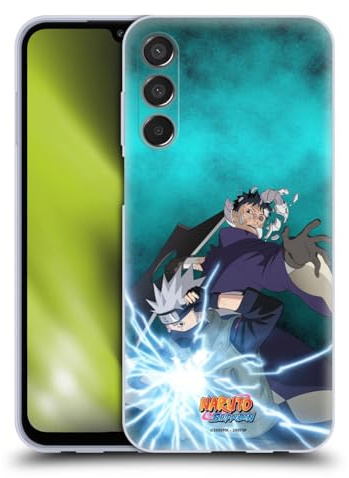 Head Case Designs Offizielle Naruto Shippuden Obito und Kakashi Schluessel Kunst Gel Handyhülle Hülle [Militärischer Schutzgrad] Kompatibel mit Samsung Galaxy M15/F15 5G