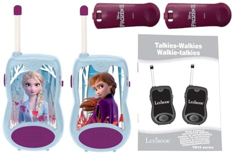 Lexibook, Frozen, Walkie-Talkies, TW12FZLXB | 200m Reichweite, 2 Kanäle, Kommunikationsspiel, Gürtelclip, Batteriebetrieben, Blau
