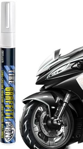 Pennarello per Pneumatici, Impermeabile, Colore della Scritta per Moto, Camion, Camper, per la Modifica 'Auto, Inchiostro e Bianco Permanente, 14 cm