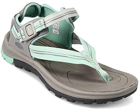KEEN Women Terradora II Toe Post, 9.5US Women/40 EU, Light Gray/Ocean Wave