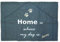 Fussenegger Hundematte mit Wunsch-Name bestickt 80 cm x 120 cm gefüttert home is where my dog is mit Name personalisiert SILVRETTA anthrazit