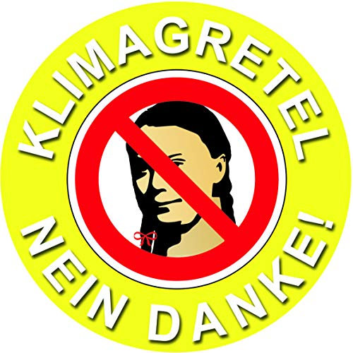 Greta Aufkleber Klimagretel Sticker Nein Danke Umweltzonen Sticker - Klimagretel es reicht, Dirty Diesel Sticker Autoaufkleber Car Decal CO 2 Skandal, feinstaub Monster