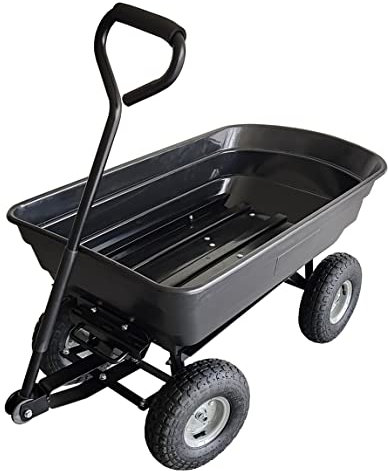 Papilioshop Felix - Chariot de Jardin Pliable avec Roues Tout-Terrain, Capacité de Transport 250 kg, Idéal pour Jardinage et Extérieur (Noir)
