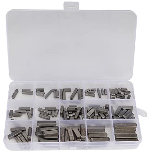 Marhynchus 140-tlg. Federschlüsselsatz mit runden Enden Lagerauswahl Vierkant-Passfeder 3mm 4mm 5mm 6mm