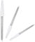 3 Pcs Metal Nail File for Women Sapphire Nail File Plastic Long Handle Nail Buffer Nail Care Manicure Tool Accessories (White, 17.2 cm, 15.2 cm, 12.5 cm)