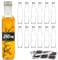 Praknu 12 Bouteilles Verre 250ml avec Bouchon a Vis - Bouteille avec 12 Étiquettes et Marqueur - Bouteille Vide Verre pour Liqueurs, Huile, Vinaigrette