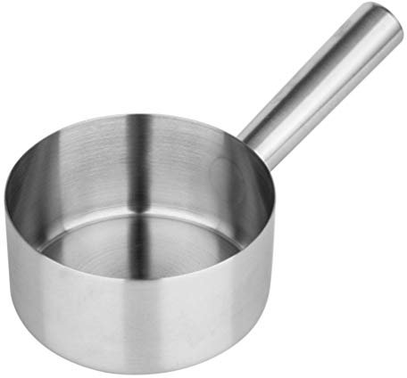 DOITOOL Stainless Steel Sauce Pot Kitchen Scoop Cup Small Sauce Pot Large Serving Ladle Water Dipper Japanese Shampoo ladels and Spoons Bath Metal tub Home Accessories Thick Baby Spoon Cup