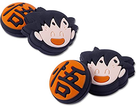 PERFECTSIGHT 4 bonitas tapas de agarre para el pulgar compatibles con consola Nintendo Switch/Switch OLED/Switch Lite, cubierta de botón analógica de silicona suave para controlador Joycon, cubierta