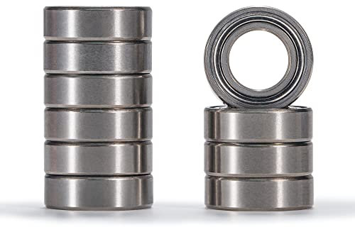 XiKe 10 Stück MR128ZZ Mini Kugellager 8x12x3.5mm｜Chromstahl｜Vorgeschmiert｜Doppelte Metalldichtung, MR128-2Z Rillenkugellager mit Abdeckungen