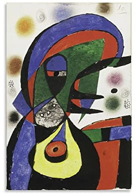 Joan Miro Modell von Gaudí XII Surrealismus-Kunstwerke, Poster, Leinwand, Kunstdruck, modernes Familien-Schlafzimmer, 50 x 75 cm