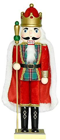 Luckxing Weihnachtliche Nussknackerfiguren Weihnachtsmann Mit Umhang Nussknacker Figuren Nussknacker Soldaten,50cm Traditionelle Weihnachten Nussknacker Figuren Deko Für Zuhause Weihnachtsdekoration
