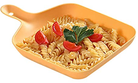 Hongjingda Piatti piani rettangolari, piatti per spiedini con manici, piatti da portata riutilizzabili per snack, dessert, frutta, noci, insalata, spaghetti