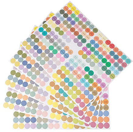 FSSTUD 960 Stück runde Etiketten für ätherische Öle, Flaschendeckel, 13 mm, selbstklebend, für Aromatherapie, Behälteraufkleber