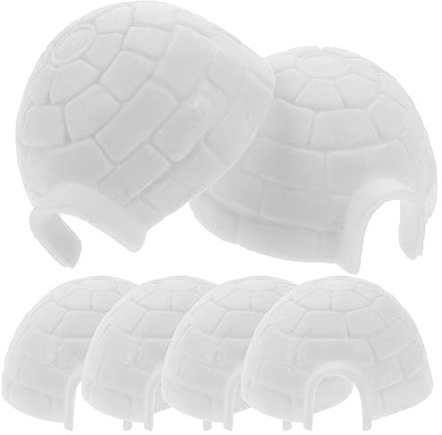 SAFIGLE Kinderspielzeug Iglu Spielzeug 6 Stücke Polar Tier Spielzeugfiguren Iglu Figuren Iglu Polar Tierfiguren Set Arktische Tierfiguren Für Kindergeburtstag Festival Party Favor