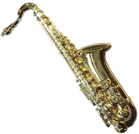 GBJUK Anstecknadel für Saxophon, Musikinstrument, goldfarben, Metall