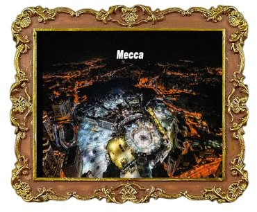 Mekka Arabien Kühlschrankmagnet 3D Reise Souvenir Kühlschrank Dekoration Magnetischer Aufkleber Craft Collection