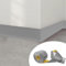 Hengrongshen Sockelleiste Selbstklebend,Weiß PVC Weichsockelleiste 50 mm x 20 mm x 6 m, Flexible Leisten Selbstklebend Geeignet für Büros, Arbeitszimmer, Küchen, Badezimmer (Grau)