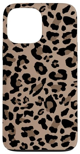 iPhone 13 Pro Max Leopard Print Stylish Cheetah Pattern Brown Neutrals Beige Case