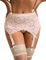ohyeahlady Dentelle Porte Jarretelle Sexy Grande Taille Taille Haute Porte Jartelle Ensemble Curvy Ensemble Porte Jarretelle à Pince Guepiere Porte-jarretelles Lingerie et Vêtements Tenue(Beige,XL-XXL