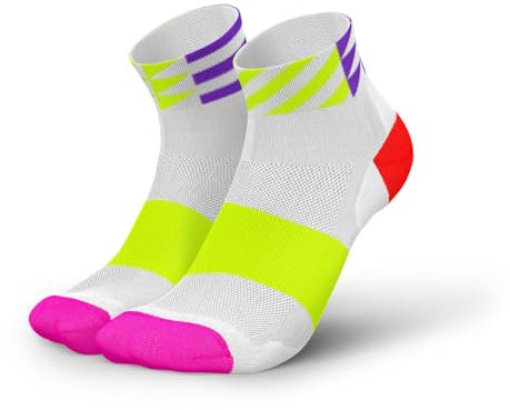 INCYLENCE ULTRALIGHT Laufsocken kurz für Damen und Herren mit leichter Kompression,1 Paar (DE/NL/SE/PL, Numerisch, 43, 46, Regular, Regular, Elements Short White Pink)