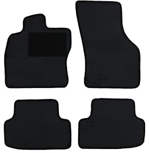 Alpha-Tex Fußmatten-Set für Peugeot 106 II, Typ 1A, 1C (Baujahr 1996-2004), Dura Graphit | 4-tlg | Umrandung braun