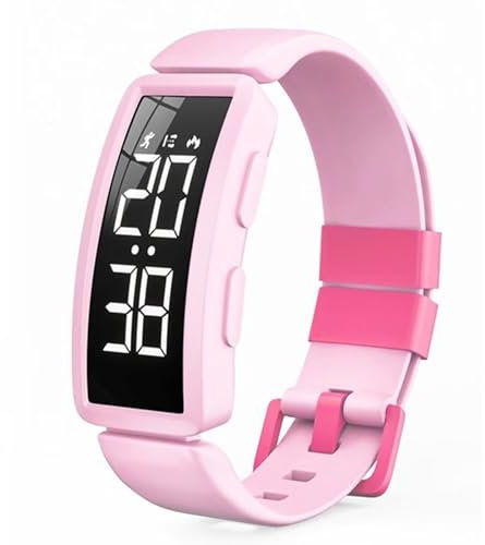 Schrittzähler ohne App und Handy Mädchen Junge Teenager Kinder Fitnessuhr Damen Fitness Armband Schlaftracker Fitnessarmband Uhr Digital Armbanduhr Laufuhr Kalorie Distanz Sport Fitness Tracker Wecker