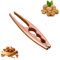 Aicerous® Nussknacker, Nußknacker aus Stabiler Edelstahl, Multifunktionale Metall Walnussknacker, mit 3 unterschiedlich großen Löchern, Weinrot, 17 cm lang, ca. 250 g