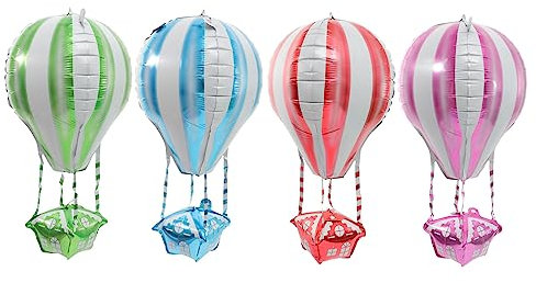 STOBAZA Juego De Globos Con Números De Papel De Aluminio 4d Para Decoraciones De Fiesta De Cumpleaños 4 Piezas Surtidos