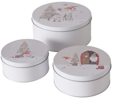 Boltze Home Set di 3 barattoli per conservare fiete, Ø 14-20 cm