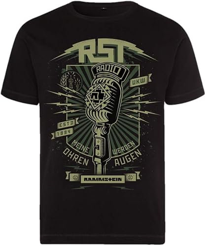 DFXBHW T-Shirt Radio Black Band Merchandise Fan Shirt with Chest Print