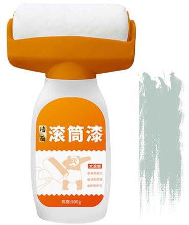 Peinture Murale Avec Pinceau D'application, Peinture De Retouche Intérieure 500 Ml, Vert