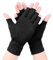 HSTWODE Halbfinger Outdoor-Sporthandschuhe, Winterhandschuhe ohne Finger, Strickhandschuhe für Männer und Frauen, entlasten die Gelenke und reduzieren den Druck (Schwarz, XL)