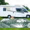 Capslpad Outdoor Teppich Wetterfest 270x365cm Faltbar Reversible Kunststoff Strohmatte Wendematte Tragbarer Campingbereich Teppiche Gegend Teppich für Picknick RV Terrasse Garten Strand, Dunkelgrün