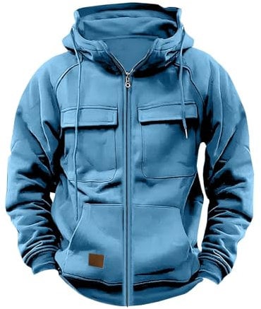 Work Jumpers For Men Work Hoodies For Men Half Zip Sweatshirt No Hood Multi Pockets Gym Hoodies Classic Vintage Pullover Sweater Long Sleeve Tactical Jumper Zip Up Tops Utility Mens Winter Jumpers