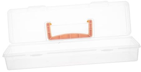 Artibetter Plastic Hardware Tool Box Nail Storage Compartment Box Organizer for Paint Brushes Ruler Nuts Bolts